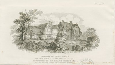 Shelton Old Hall: staloryt (winietowany), bd [ok. 1843] (druk) autorstwa James Flewitt Mullock