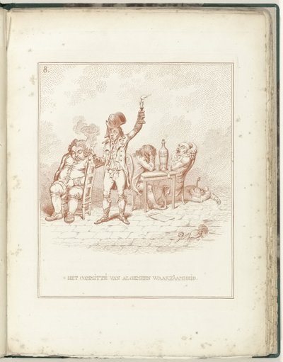Komitet Czuwania Ogólnego, 1795 Komitet Czujności Ogólnej (tytuł dotyczący przedmiotu) Hollandia Regenerata (tytuł serii) autorstwa James Gillray (possibly)
