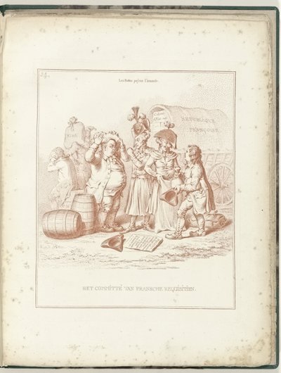 Komitet Rekwizycji Francuskich, 1795 Komitet Rekwizycji Francuskich (tytuł dotyczący przedmiotu) Hollandia Regenerata (tytuł serii) autorstwa James Gillray (possibly)