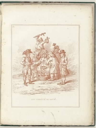 Komitet Zdrowia, 1795 Committe de Santé (tytuł na obiekcie) Hollandia Regenerata (tytuł serii) autorstwa James Gillray (possibly)