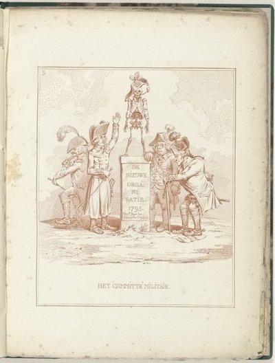 Komitet Spraw Wojskowych, 1795 Komitet Wojskowy (tytuł na obiekcie) Hollandia Regenerata (tytuł serii) autorstwa James Gillray (possibly)