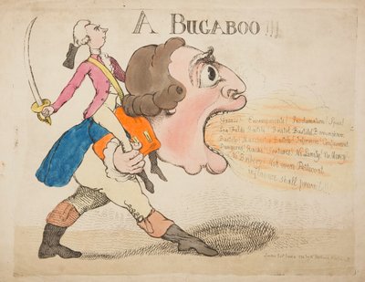 Bugabu!!! 1792 (kolorowy grawerunek) autorstwa James Gillray