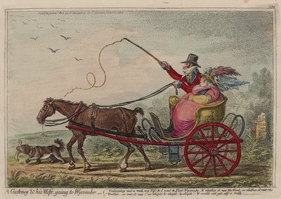 Cockney i jego żona jadą do Wycombe autorstwa James Gillray