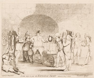Nowy sposób spłacania długu krajowego autorstwa James Gillray