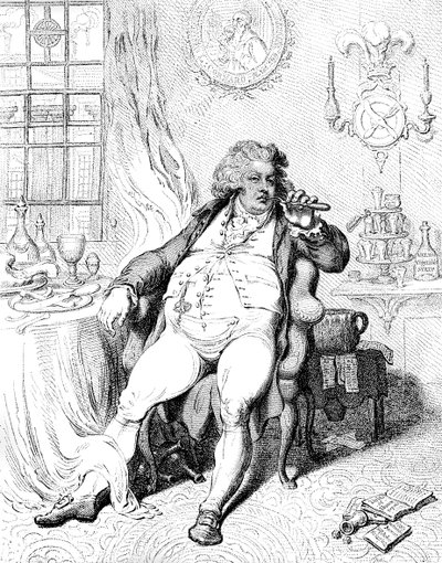 Voluptuary pod groźbą trawienia, 1792. autorstwa James Gillray