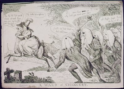 A Ward of Chancery, wyd. S.W. Fores (akwaforta) autorstwa James Gillray