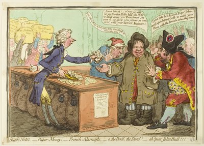 Banknoty, pieniądz papierowy autorstwa James Gillray