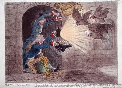 Łapanie nietoperzy autorstwa James Gillray