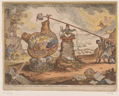 Britse politieke spotprent, 1807 Matematyk polityczny, Shaking the Broad bottom