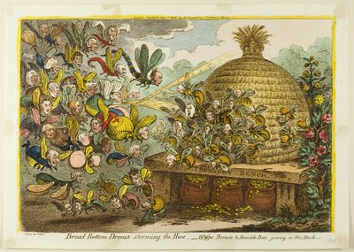Drony Broad Bottom szturmują ul autorstwa James Gillray