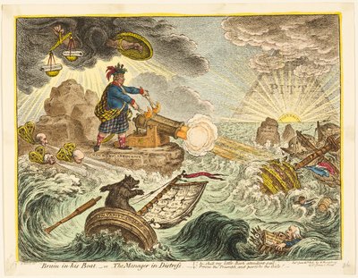 Bruin w swojej łodzi autorstwa James Gillray