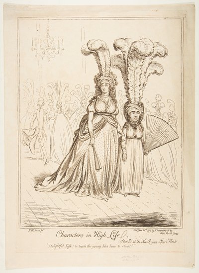 Postacie w High Life, 20 czerwca 1795. autorstwa James Gillray