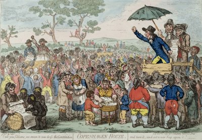 Copenhagen House, opublikowany przez Hannah Humphrey w 1795 roku (akwaforta ręcznie kolorowana) autorstwa James Gillray