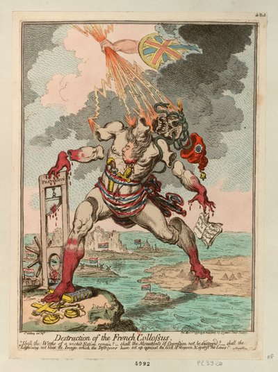 Zniszczenie francuskiego Kolosa, 1798. autorstwa James Gillray