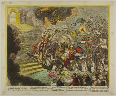 Koniec irlandzkiej farsy katolickiej emancypacji autorstwa James Gillray
