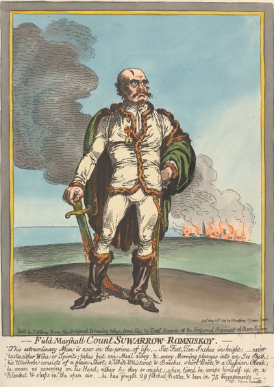 Marszałek polowy hrabia Suwarrow-Rominskoy --- autorstwa James Gillray