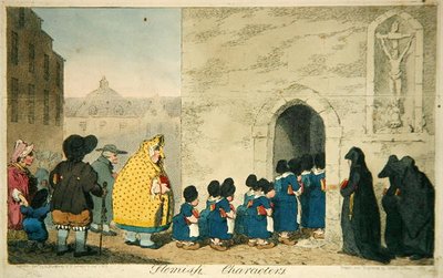 Postacie flamandzkie, wydane przez Hannah Humphrey autorstwa James Gillray