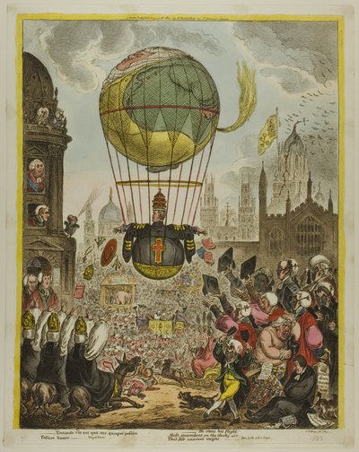 Kieruje swoim lotem autorstwa James Gillray
