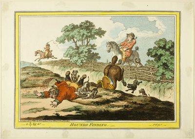 Znajdowanie psów autorstwa James Gillray