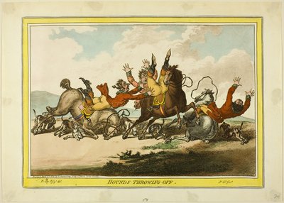 Rzucanie ogarów autorstwa James Gillray