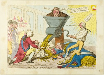 John Bull Ground Down autorstwa James Gillray