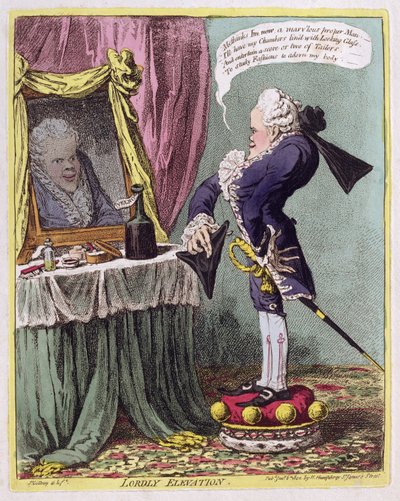 Lordy Elevation, wyd. Hannah Humphrey, 1802 autorstwa James Gillray