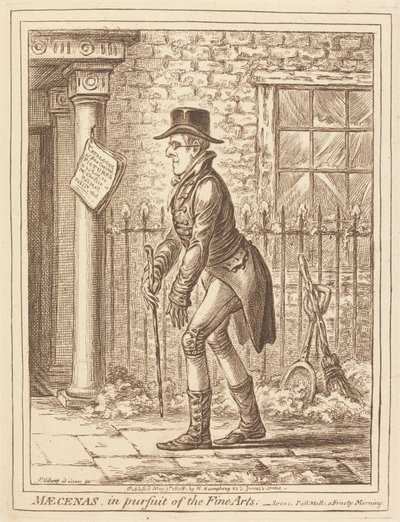 Mecenas, w służbie sztuk pięknych autorstwa James Gillray