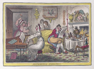 Harmonika Małżeńska, wyd. 1805 (ryciny ręcznie kolorowane) autorstwa James Gillray