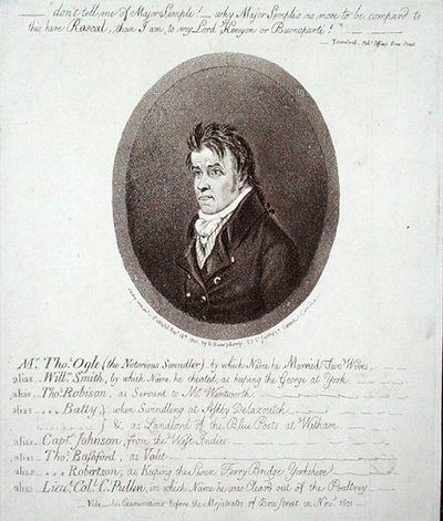 Pan Thomas Ogle, opublikowany przez Hannah Humphrey w 1801 r. (akwaforta) autorstwa James Gillray