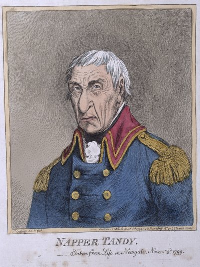 Napper Tandy (1740-1803) wydany przez Hannah Humphrey w 1799 (akwaforta ręcznie kolorowana) autorstwa James Gillray