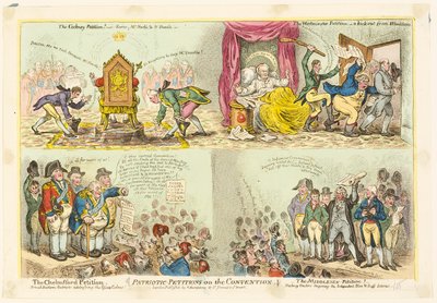 Petycje patriotyczne w sprawie Konwencji autorstwa James Gillray