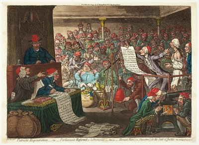 Patriotyczna Regeneracja, czyli Parlament zreformowany a la Françoise... autorstwa James Gillray