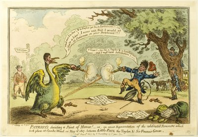 Patrioci - decydujący punkt honoru! autorstwa James Gillray