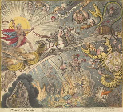 Phaeton zaalarmowany autorstwa James Gillray
