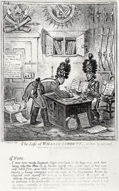 Płyta 4, z The Life of William Cobbett, napisane przez niego samego, wyd. przez H. Humphreya, 1809 autorstwa James Gillray