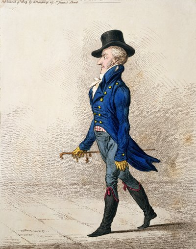 Portret mężczyzny, wydana przez Hannah Humphrey w 1803 r. (akwaforta ręcznie kolorowana) autorstwa James Gillray