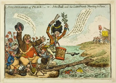 Wstępne warunki pokoju autorstwa James Gillray