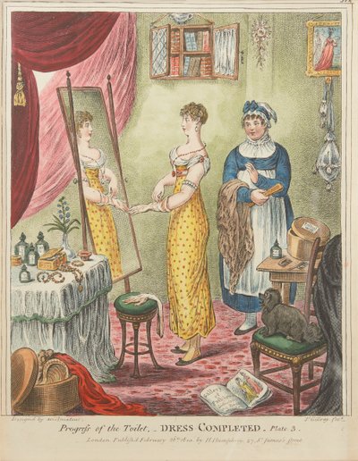 Postęp toalety: Sukienka ukończona, płyta 3 autorstwa James Gillray