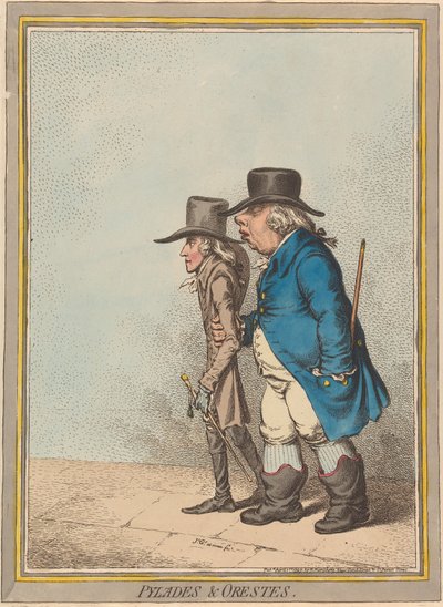 Pylades & Orestes (Statthalter & sein Sekretär) autorstwa James Gillray