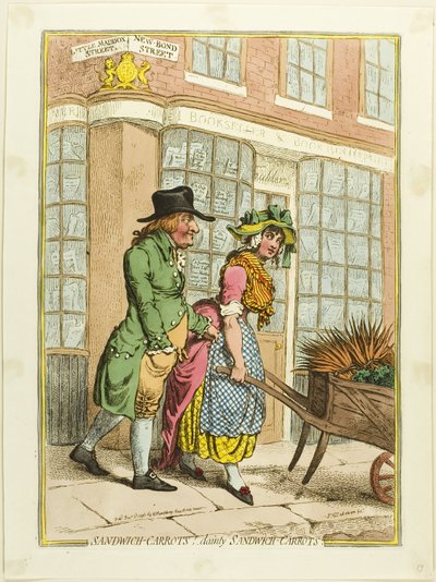 Marchewki kanapkowe! - Delikatne marchewki kanapkowe autorstwa James Gillray