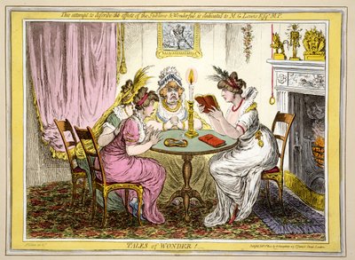 Tales of Wonder, wyd. H. Humphrey, Londyn, 1802 (akwaforta ręcznie kolorowana) autorstwa James Gillray