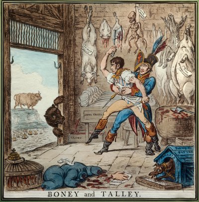 Talleyrand i Bonaparte autorstwa James Gillray