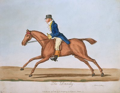 The Dandy, wydana przez Hannah Humphrey w 1810 r. (akwaforta ręcznie kolorowana) autorstwa James Gillray