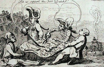 The Dutch Divisions, opublikowane przez S.W. Fores w 1787 (akwaforta) autorstwa James Gillray