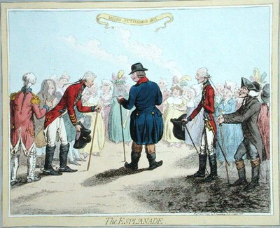 The Esplanade, wydana przez Hannah Humphrey w 1797 (akwaforta ręcznie kolorowana) autorstwa James Gillray