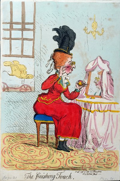 The Finishing Touch, wydana przez Hannah Humphrey w 1791 (akwaforta ręcznie kolorowana) autorstwa James Gillray