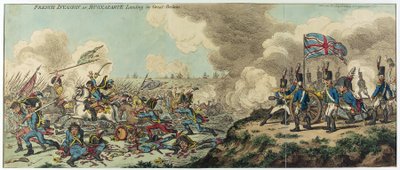 Francuska inwazja, czyli lądowanie Napoleona Bonaparte (1769-1821) w Wielkiej Brytanii (akwaforta) autorstwa James Gillray