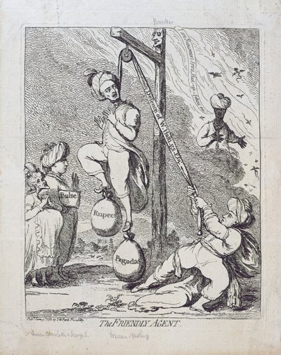 Przyjazny agent, wyd. S.W. Lasy w 1787 autorstwa James Gillray