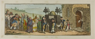 Procesja pogrzebowa Broad-Bottom autorstwa James Gillray