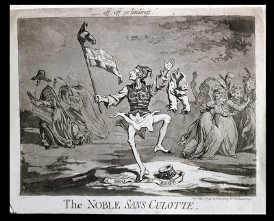Szlachetny Sans-Culotte, wydany przez Hannah Humphrey w 1794 r. autorstwa James Gillray